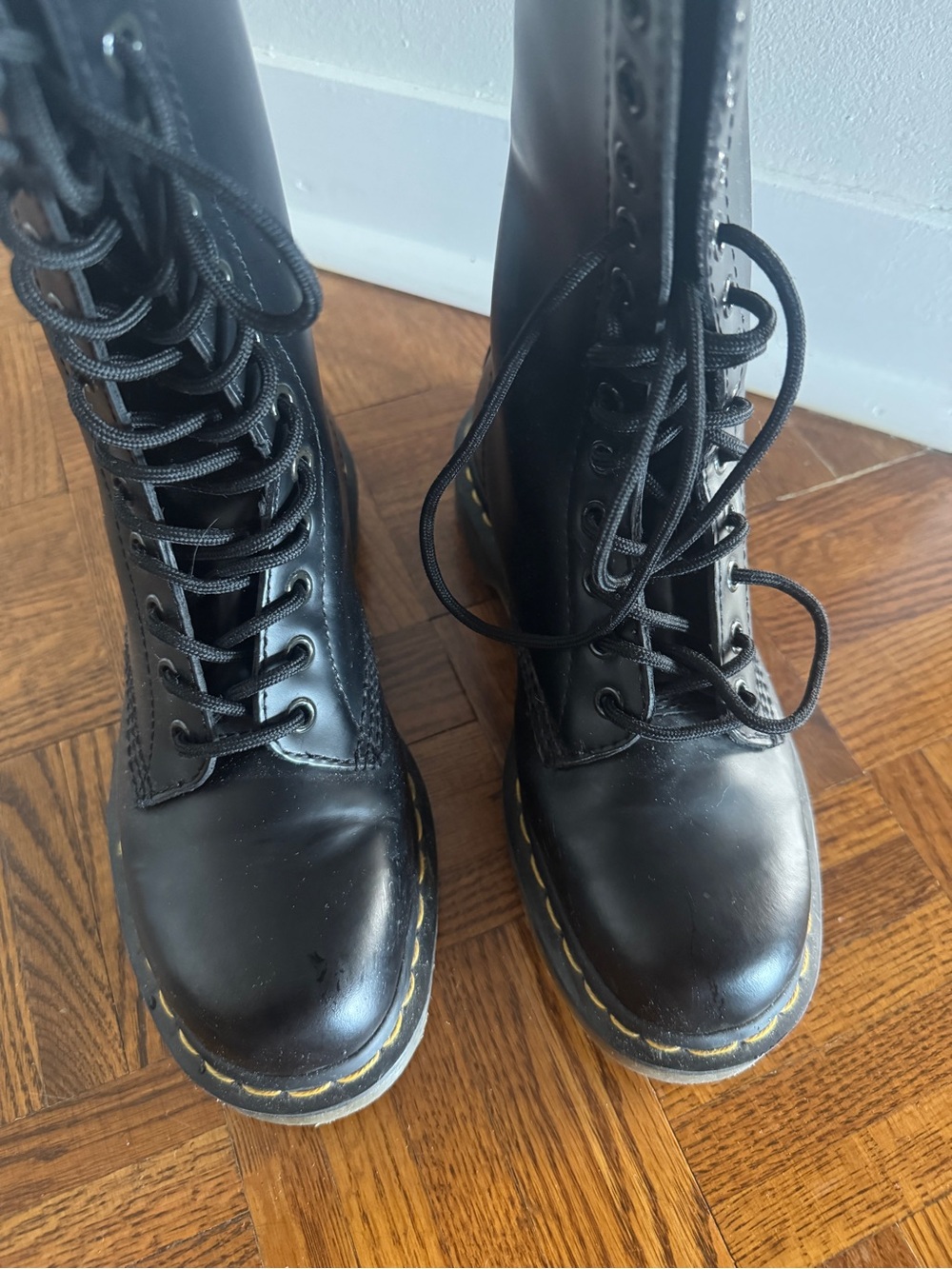 Dr. Martens Women's Black Lace-Up Boots, tall boots for women - Picture 10 of 11